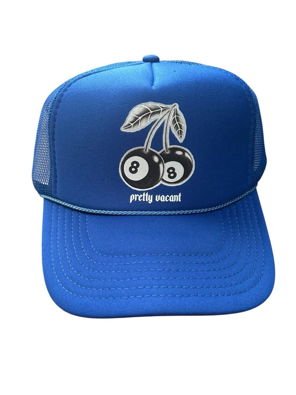 Pretty Vacant Brand Unisex Blue Cherries Trucker SnapBack Hat Adjustable